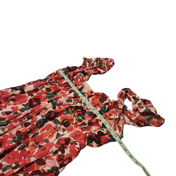 Nwt ENDLESS ROSE Big Floral Sweetheart Maxi Dress size large - Picture 8 of 11